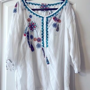 Johnny Was Tunic, white